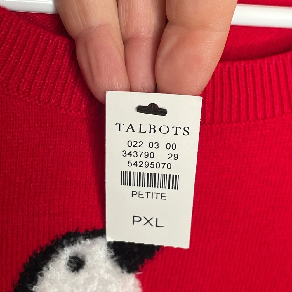 Talbots Supersoft Penguin Crewneck Cashmere Blend Lightweight Preppy Sweater XLP - Picture 10 of 11